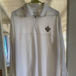 Men’s dry fit New Orleans Saints long sleeve on field apparel sure